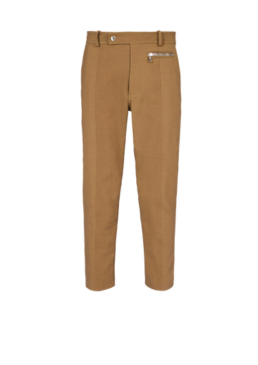 Straight cotton cargo trousers